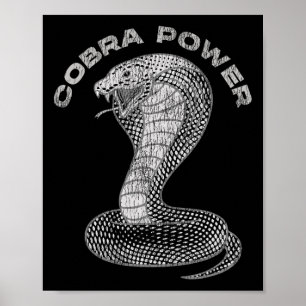 Vintag Kobra Power Schlange Muskel C Poster