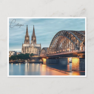 Vintag Köln Deutschland Reiseroute Postkarte