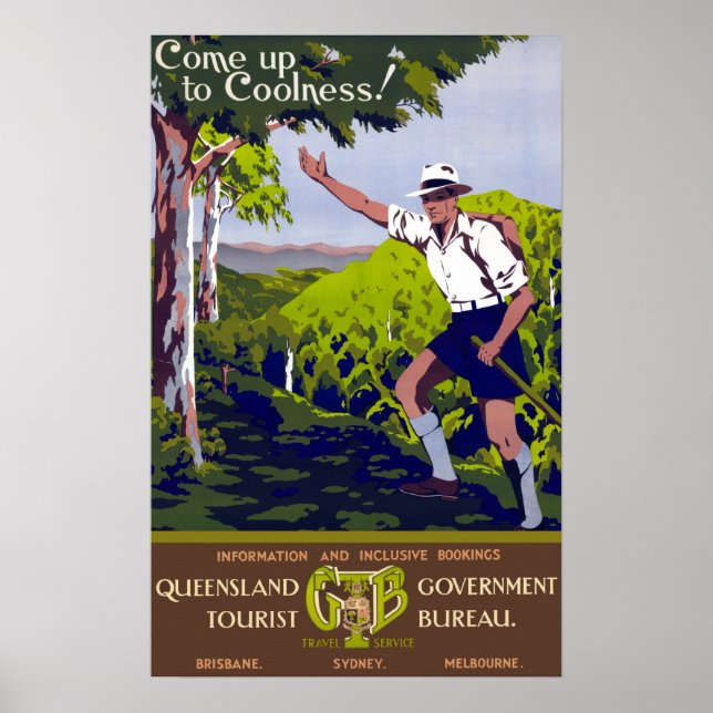 Vintag kommen auf Coolness Queensland Australien Poster (Vorne)