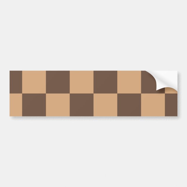 Vintag kontrolliert in Warm Browns Autoaufkleber (Vorne)