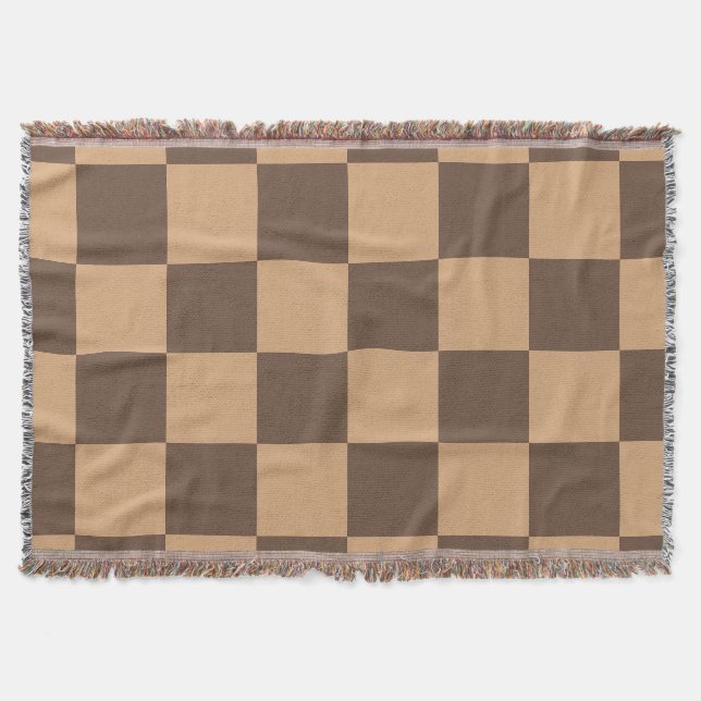 Vintag kontrolliert in Warm Browns Decke (Vorderseite)