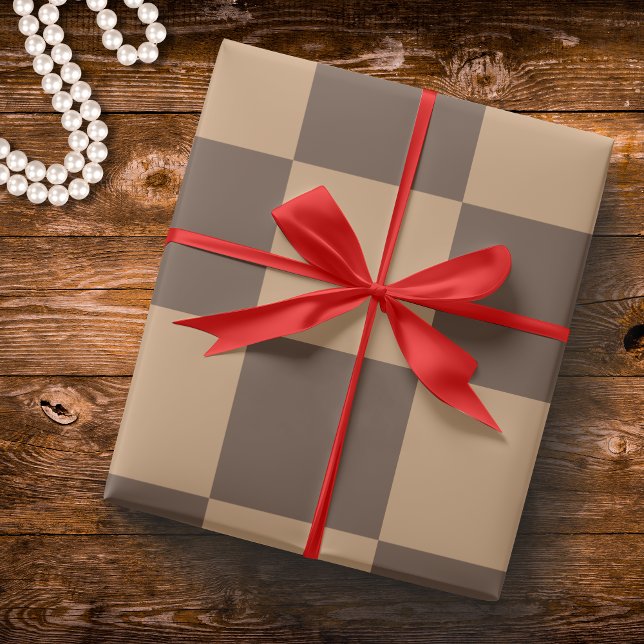 Vintag kontrolliert in Warm Browns Geschenkpapier (Von Creator hochgeladen)