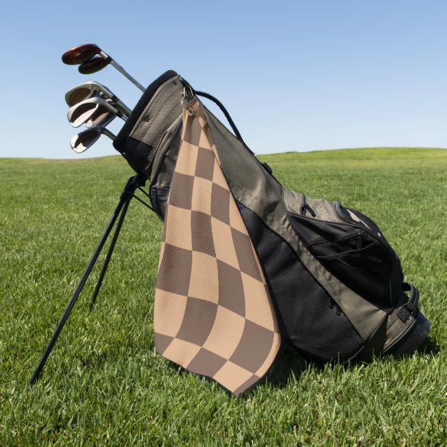 Vintag kontrolliert in Warm Browns Golfhandtuch (Gras)