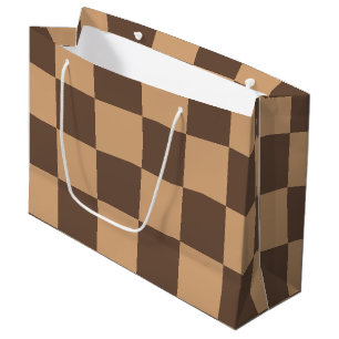 Vintag kontrolliert in Warm Browns Große Geschenktüte