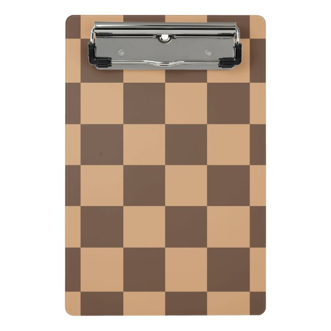 Vintag kontrolliert in Warm Browns Mini Klemmbrett (Vorderseite)