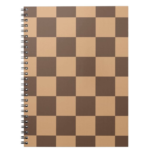 Vintag kontrolliert in Warm Browns Notizblock (Vorderseite)