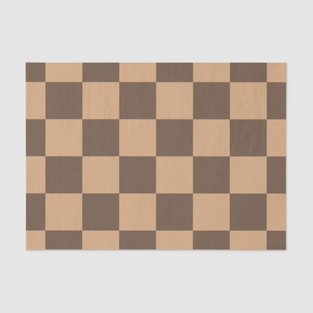 Vintag kontrolliert in Warm Browns Seidenpapier (Vorderseite)