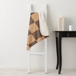 Vintag kontrolliert in Warm Browns Sherpadecke