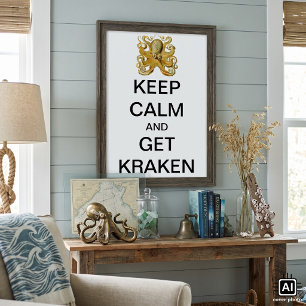 Vintag Kraken, Octopus Gamochonia, Ernst Haeckel Poster