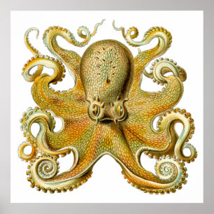 Vintag Kraken, Octopus Gamochonia, Ernst Haeckel Poster