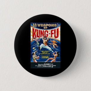 Vintag Kungfu Karate Bjj Martial Arts Movie Retro Button