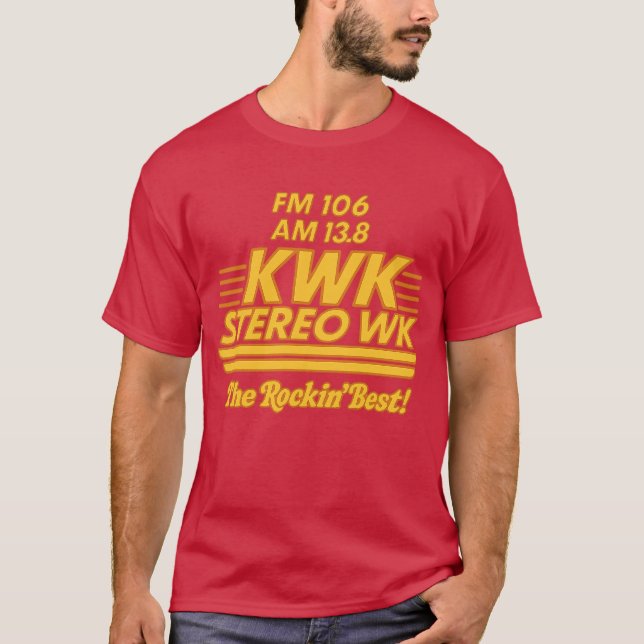 Vintag KWK Stereo, St. Louis, Missouri T-Shirt (Vorderseite)