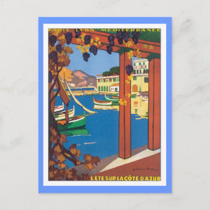 Vintag La Cote D'azur Postkarte