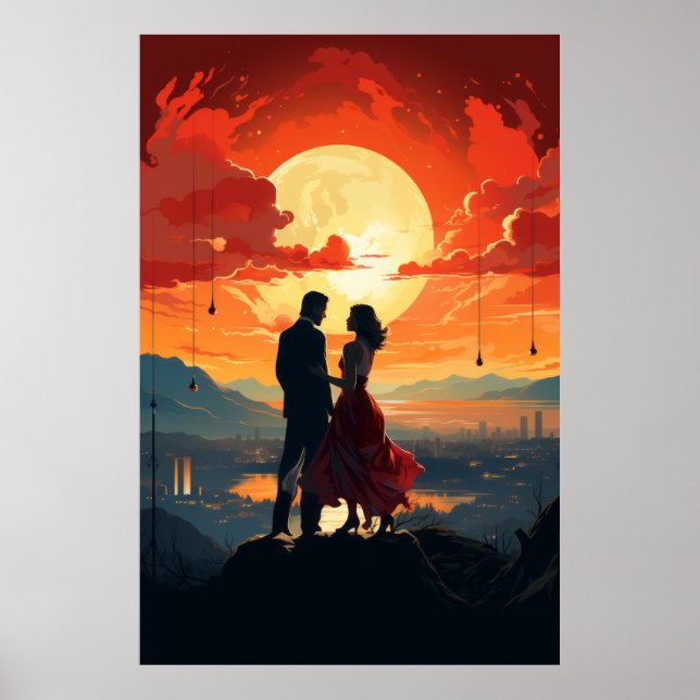 Vintag La Land Movie Poster - Klassik Hollywoo (Vorne)