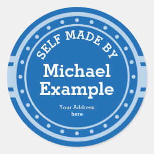 Vintag Label trans. white 04 + Ihr Backg. & Text Runder Aufkleber