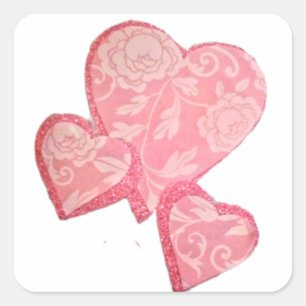 Vintag Lace Trio Quadratischer Aufkleber