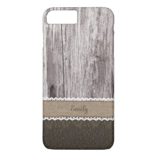Vintag Lace & Wood Individuelle Name iPhone 7 Plus Case-Mate iPhone Hülle