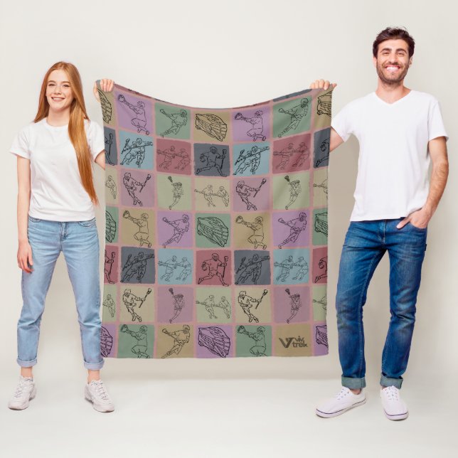 Vintag Lacrosse Blanket Gemütlich Lacrosse Lover Fleecedecke (Beispiel)