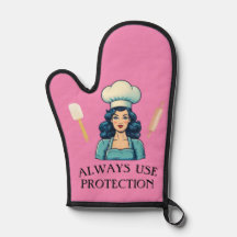 Vintag Lady Funny Oven Mitt