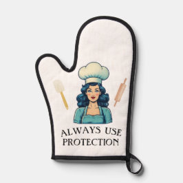 Vintag Lady Funny Oven Mitt Ofenhandschuh
