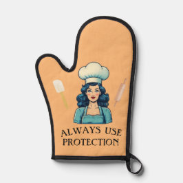 Vintag Lady Funny Oven Mitt Ofenhandschuh
