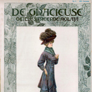 Vintag Ladys Fashion Design Illustration Poster