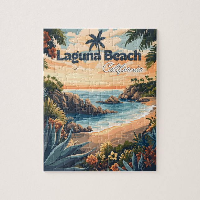 Vintag Laguna Beach California Puzzle (Vertikal)