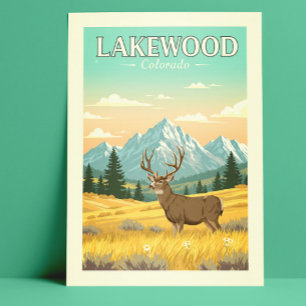 Vintag Lakewood Colorado Postkarte