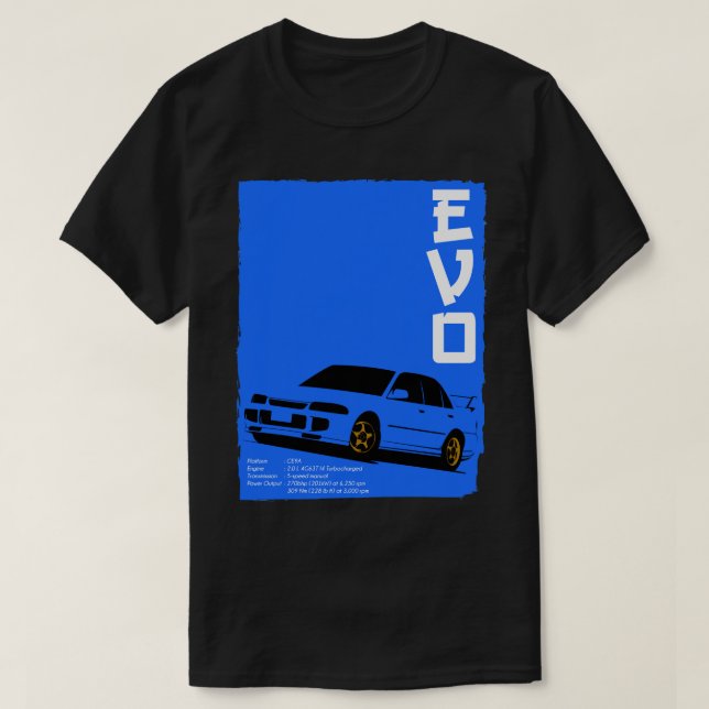 Vintag Lancer Evolution III T-Shirt (Design vorne)