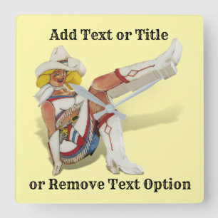 Vintag Las Vegas Gal Quadratische Wanduhr