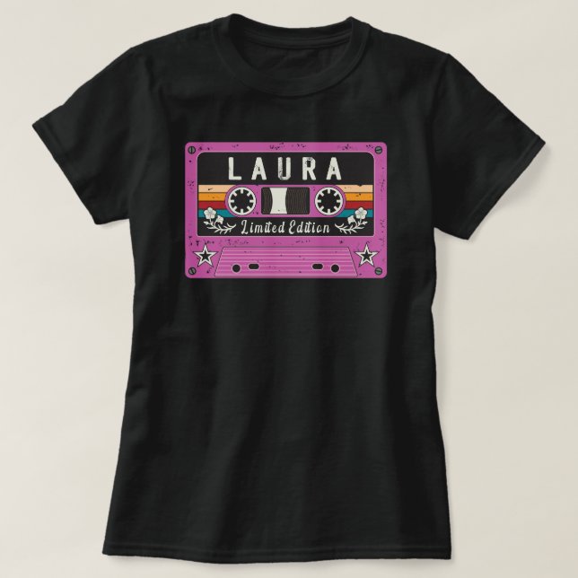 Vintag Laura Name T - Shirt (Design vorne)