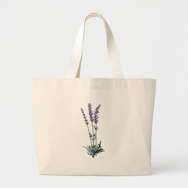 Vintag Lavendel Blume Tote Tasche (Vorne)