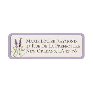 Vintag Lavender Blume Custom Rücksendeadresse Labe