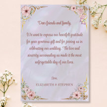 Vintag Lavender Peony Dankeschön-Karte