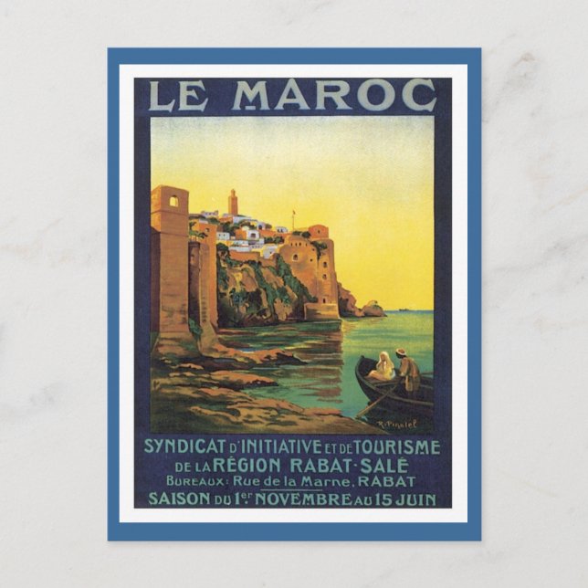 Vintag Le Maroc Marokko Postkarte (Vorderseite)