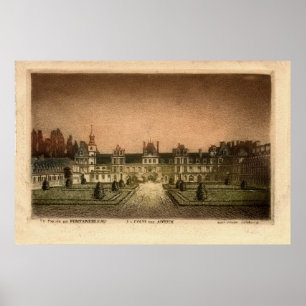Vintag Le Palais De FONTAINEBLEAU POSTER