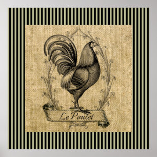 Vintag Le Poulet Poster