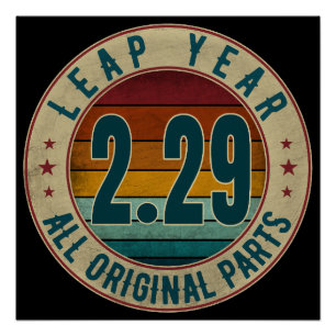 Vintag Leap Year 29. Februar Alle Originalteile Poster