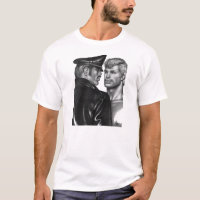 Vintag Leather Daddy Dom Sub Zeichnend Shirt