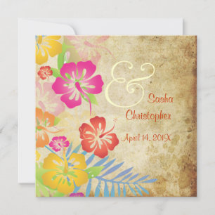 Vintag/Leis/Luau/HibiscusEinladung Hochzeit Einladung