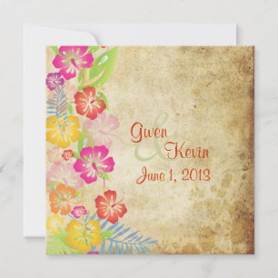 Vintag/Leis/Luau/HibiscusEinladung Hochzeit Einladung