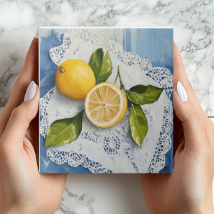 Vintag Lemon Lace Keramik Tile Bauernhof Charme Fliese