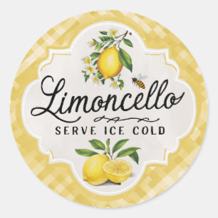 Vintag Lemon Runder Aufkleber