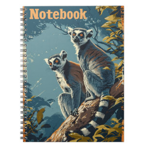 Vintag Lemurs Notizblock