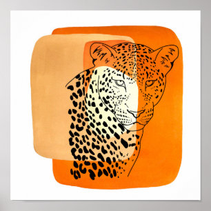 Vintag Leopard Poster