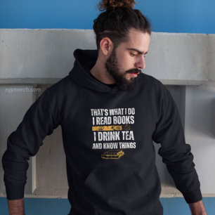 Vintag lese ich Bücher, die ich trinke Tee und wei