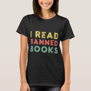 Vintag lese ich verbotene Bücher Aviäre Leser T -  T-Shirt