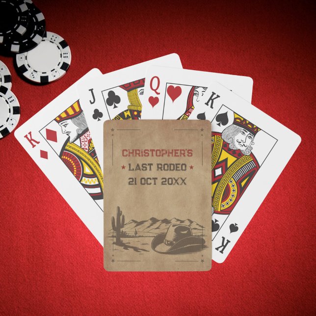 Vintag Letzter Rodeo Rustic Cowboy Spielkarten (Vintage Last Rodeo Rustic Cowboy Poker Cards)