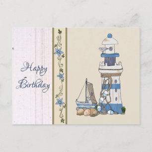 Vintag Leuchtturm Postkarte