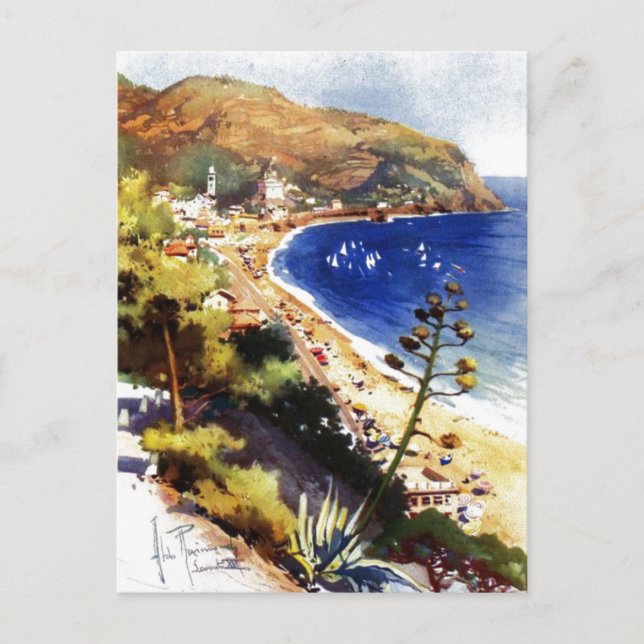 Vintag Levanto Genova Italien Tourismus Postkarte (Vorderseite)